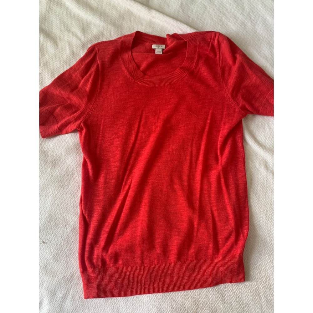 Red J Crew Blouse
